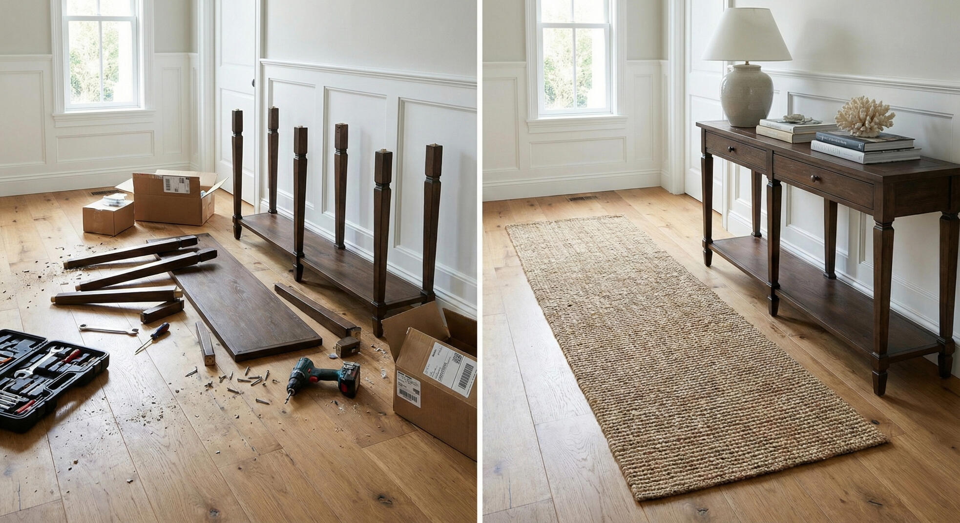 From Assembly Chaos to Elegant Entryway Perfection